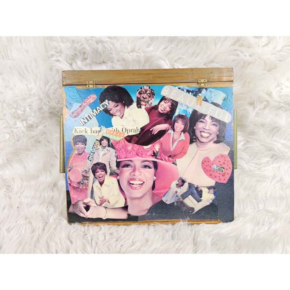 Vintage Super Cool Homemade 90s Y2K Oprah Winfrey Storage Trinket Box